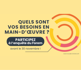 Texte quels sont vos besoins en main d'œuvre sur fond de couleur jaune 