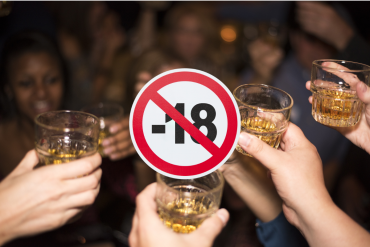 Illustration de l’interdiction de vendre ou de servir des boissons alcoolisées aux personnes de moins de 18 ans
