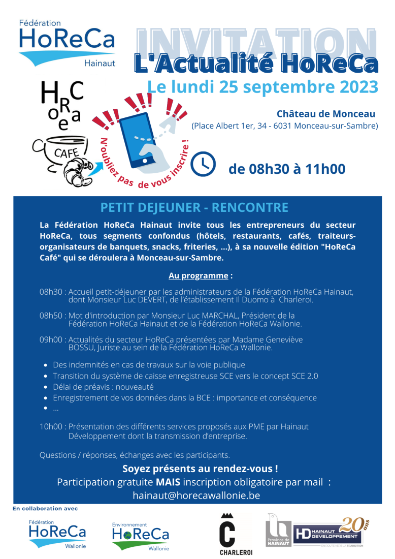 Horeca café Monceau sur Sambre 