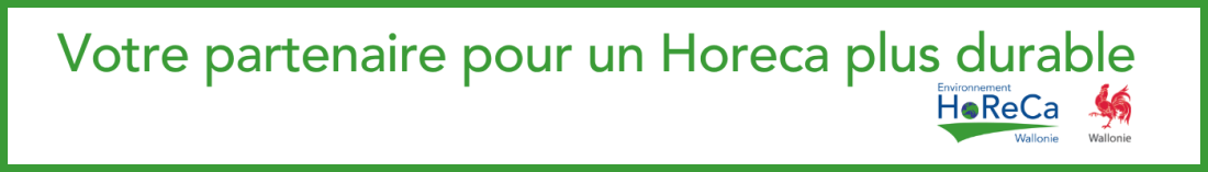 Bannière avec texte pour un horeca plus durable
