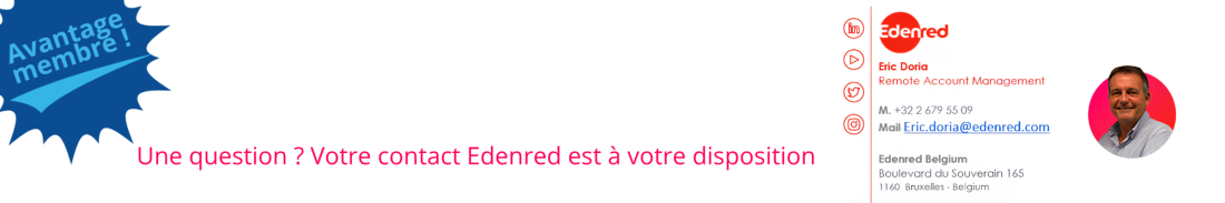 Bannière avec coordonnées Edenred